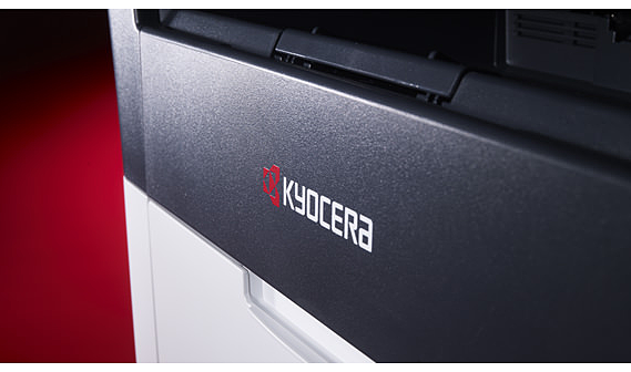 крупный логотип киосера экосис на принтере